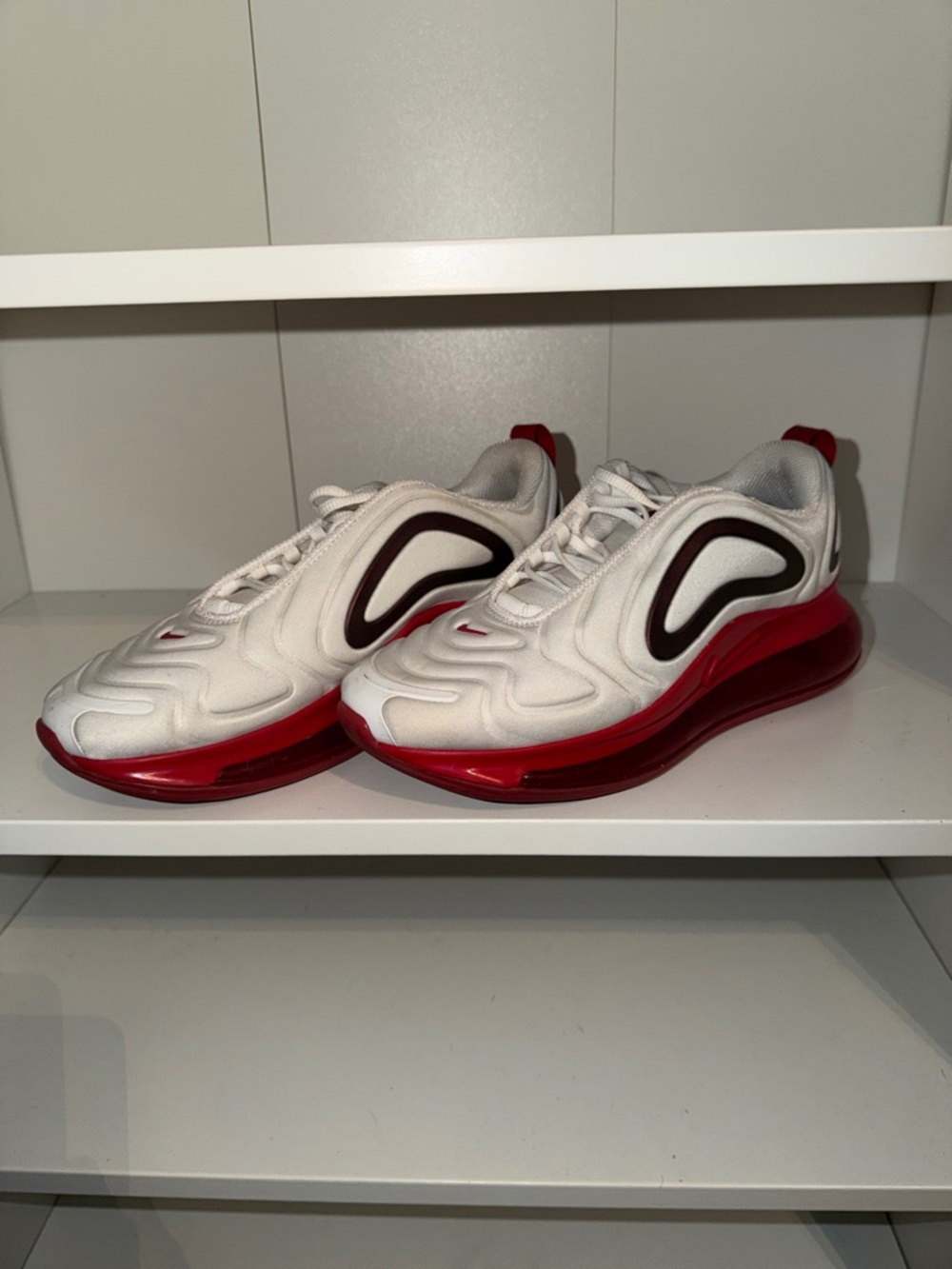 Women’s White and Red Athletic Sneakers